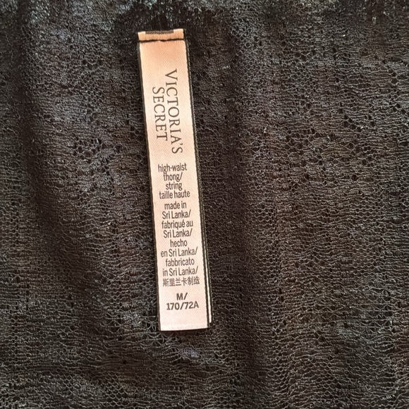 Victoria's Secret Black and Purple high rise Lace thong Panties - Picture 12 of 13